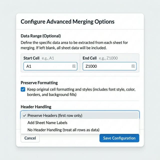 Configure Advanced Options